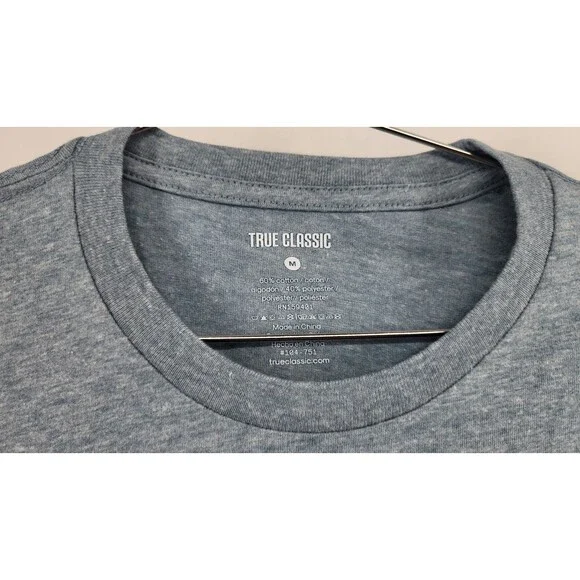 True Classic Men's Medium blue Short Sleeve T-Shirt Tee NWT - Picture 8 of 10